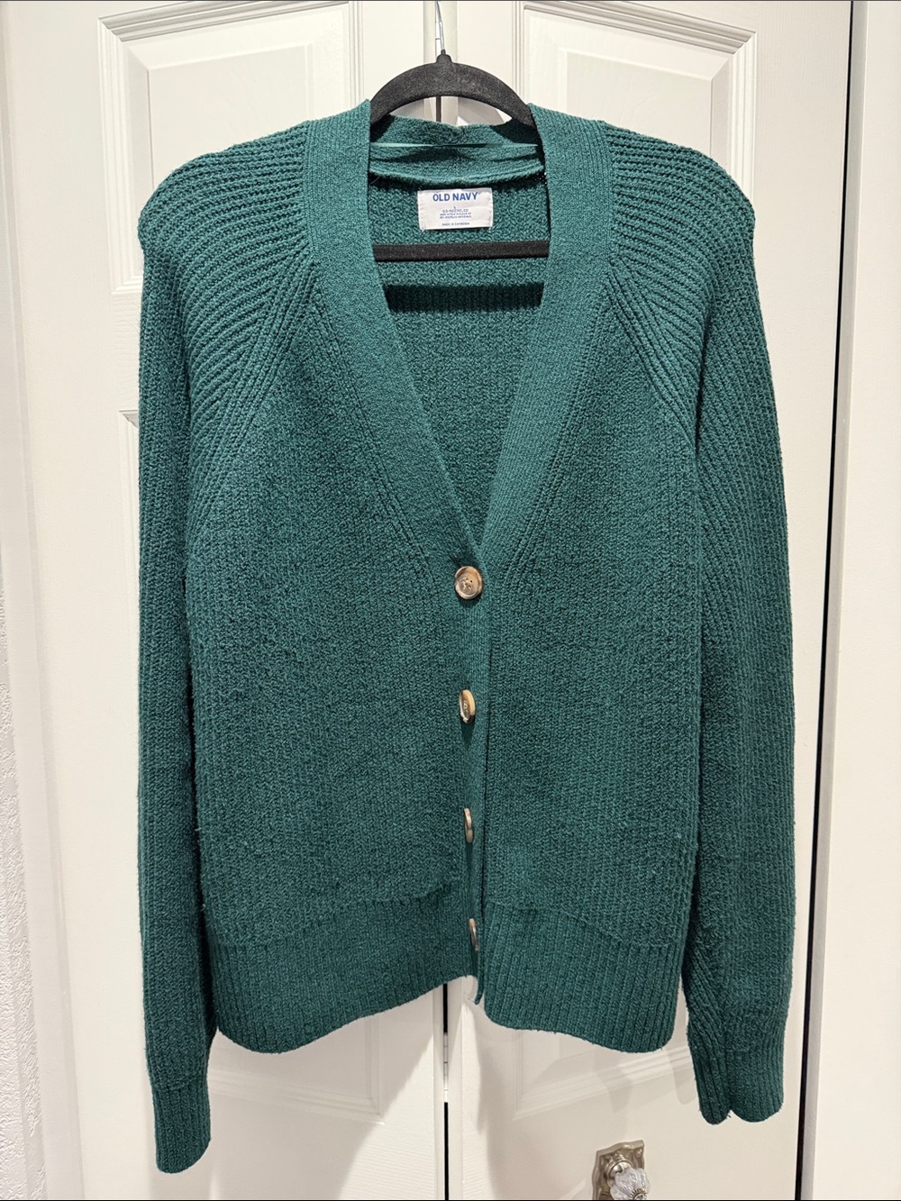 Old Navy Women's Green Button-Front Cardigan